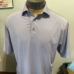 FootJoy Mens Medium Purple Striped Short Sleeve Polo